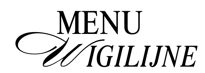 Menu Wigilijne